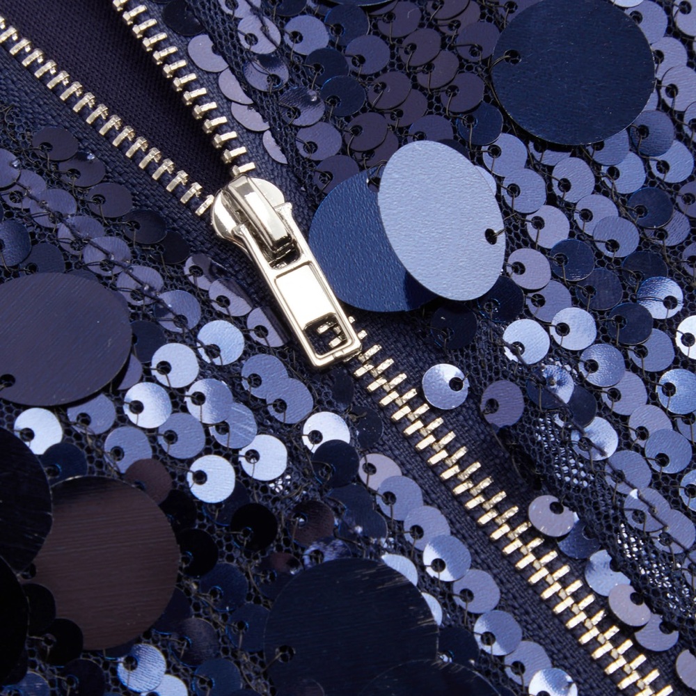 Cider Navy Sequin Strapless Top - Picture 4 of 6